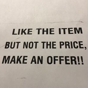 Like the item but not the price, make an offer.